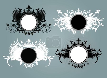 Illustration for Shields" colorful vector illustration - Royalty Free Image