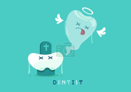 Illustration for Die tooth vector illustration - Royalty Free Image