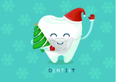 Illustration for Christmas tooth vector illustration - Royalty Free Image