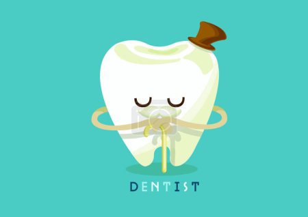 Illustration for Older tooth vector illustration - Royalty Free Image