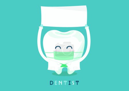 Illustration for Dentist write here vector illustration - Royalty Free Image