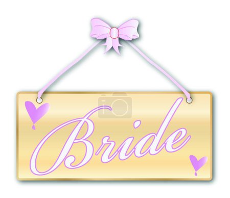 Illustration for Bride Sign vector illustration - Royalty Free Image