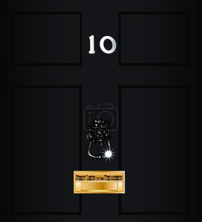 Ilustración de Número diez Downing Street - Imagen libre de derechos