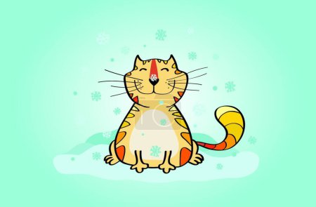 Ilustración de Ilustración de vector de gato sonriente - Imagen libre de derechos