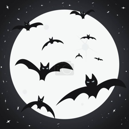 Illustration for Bats Attack vector illustration - Royalty Free Image