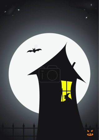 Téléchargez les illustrations : Illustration vectorielle Maison de sorcière - en licence libre de droit