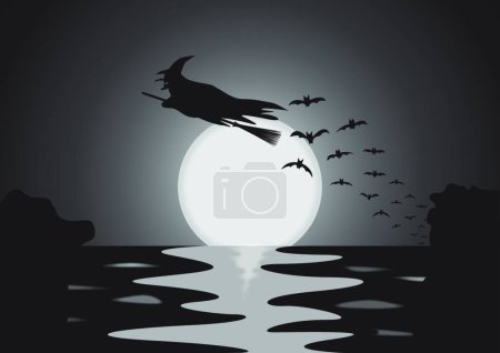 Illustration for Witch Point vector illustration - Royalty Free Image