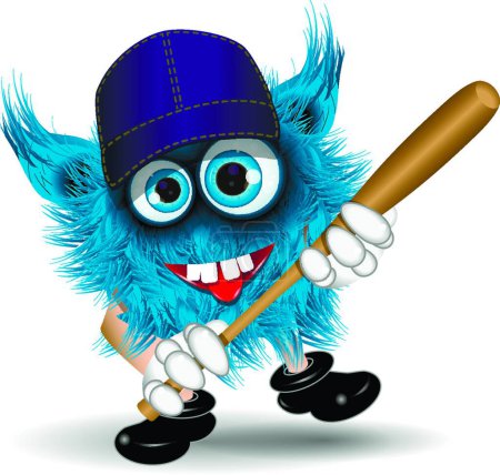 Illustration for Illustration of the Monster baseball - Royalty Free Image
