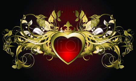 Illustration for Illustration of the heart frame - Royalty Free Image