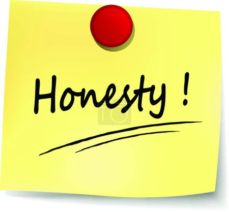 Illustration for Illustration of the honesty note - Royalty Free Image