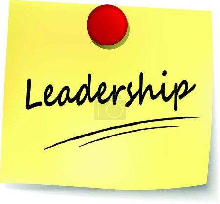 Illustration for Illustration of the leadership note - Royalty Free Image