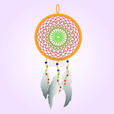 Illustration for Indian Dream catcher Color - Royalty Free Image