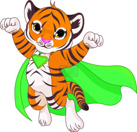 Téléchargez les illustrations : Tigre animal, illustration vectorielle design simple - en licence libre de droit