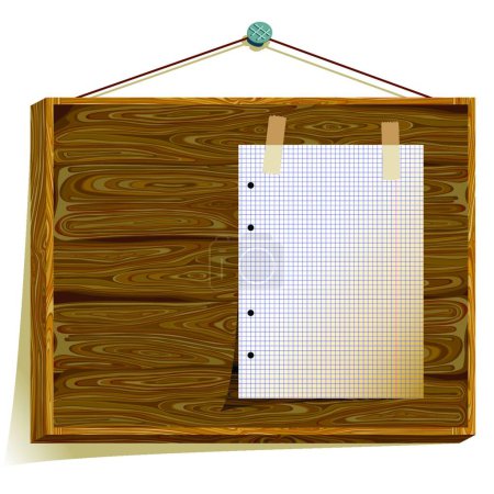 Illustration for Wooden board, vector illustration simple design - Royalty Free Image