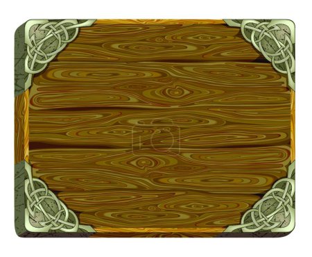 Illustration for Wooden board, vector illustration simple design - Royalty Free Image