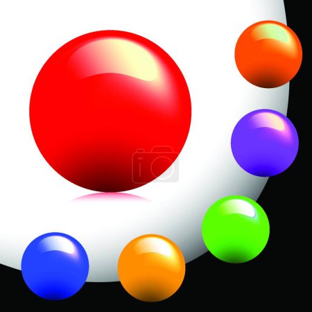 Ilustración de Botones de colores, vector ilustración diseño simple - Imagen libre de derechos