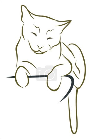 Téléchargez les illustrations : Illustration du chat au repos - en licence libre de droit