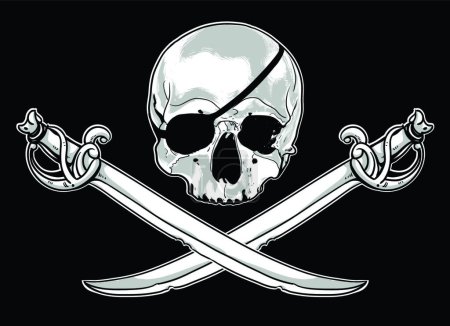 Illustration for Illustration of the Jolly Roger - Royalty Free Image