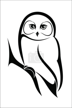 Illustration for Owl bird, web simple illustration - Royalty Free Image