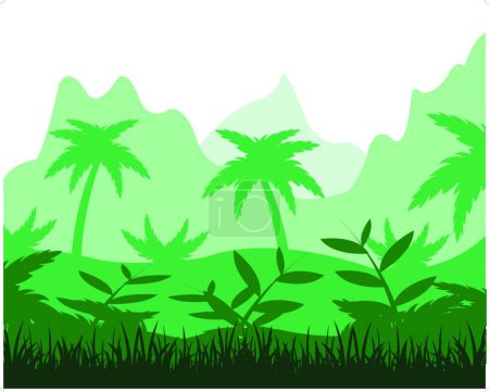 Téléchargez les illustrations : Illustration de la jungle tropicale - en licence libre de droit