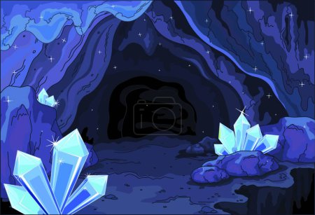 Illustration for Fairy cave, vector illustration simple design - Royalty Free Image