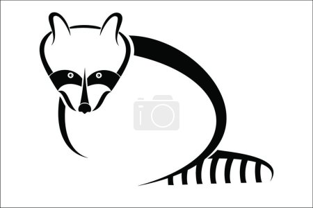 Illustration for Raccoon symbol, vector illustration simple design - Royalty Free Image