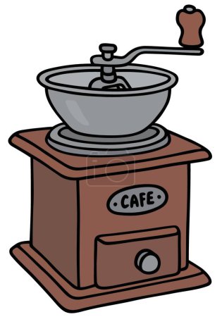 Ilustración de Molinillo de café, ilustración vectorial diseño simple - Imagen libre de derechos