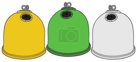 Illustration for Recycling containers, vector illustration simple design - Royalty Free Image