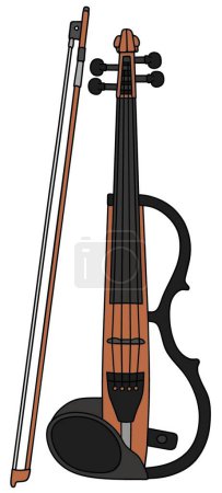Illustration for Electric violin, vector illustration simple design - Royalty Free Image