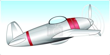 Illustration for Warplane in sky, vector illustration simple design - Royalty Free Image