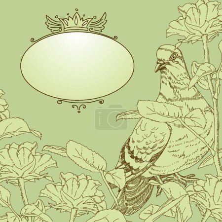 Illustration for Pigeon, vector illustration simple design - Royalty Free Image