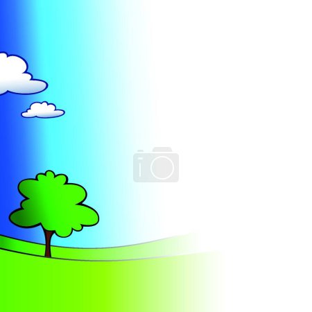 Illustration for Background with tree, vector illustration simple design - Royalty Free Image