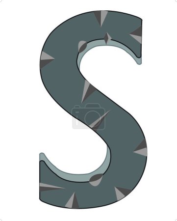 Illustration for Letter S, vector illustration simple design - Royalty Free Image
