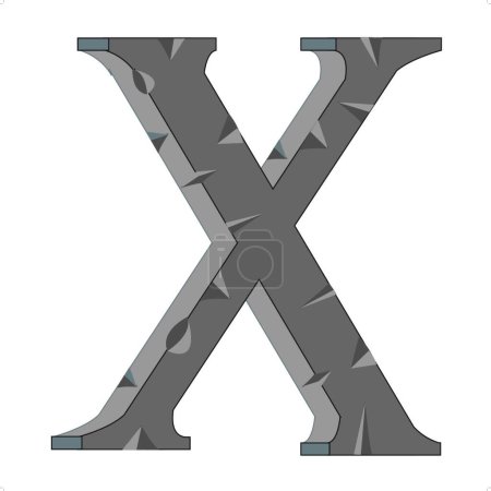 Illustration for Decorative letter X, vector illustration simple design - Royalty Free Image