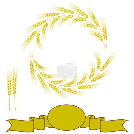 Téléchargez les illustrations : Illustration of yellow Wheats - en licence libre de droit