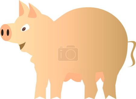 Ilustración de Cute Piggy Vector Ilustración - Imagen libre de derechos