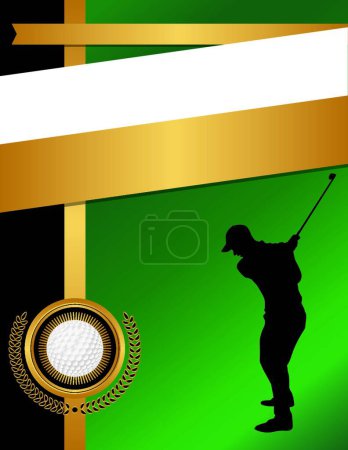 Ilustración de Flyer de golf Plantilla de fondo Ilustración - Imagen libre de derechos