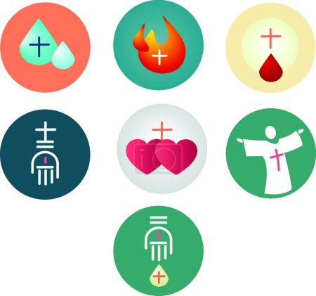 Illustration for Illustration of the Sacrament's symbols - Royalty Free Image