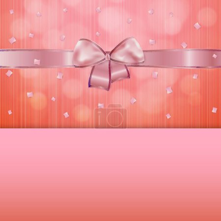 Ilustración de "tarjeta de invitación o regalo con cinta y confeti
" - Imagen libre de derechos
