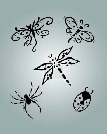 Illustration for Illustration of the Insects vector - Royalty Free Image
