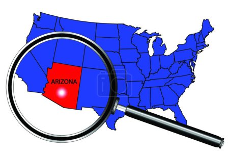 Ilustración de Arizona, ilustración vectorial gráfica - Imagen libre de derechos