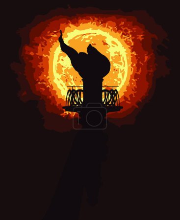 Illustration for Liberty Torch, graphic vector illustration - Royalty Free Image