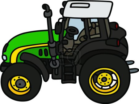 Téléchargez les illustrations : Illustration du tracteur vert - en licence libre de droit