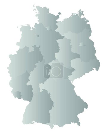 Téléchargez les illustrations : "Carte de l'Allemagne Illustration vectorielle
" - en licence libre de droit