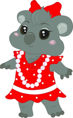 Ilustración de Ilustración de la niña Koala - Imagen libre de derechos