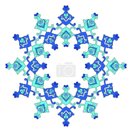 Illustration for Artistic ottoman pattern series eighty three - Royalty Free Image