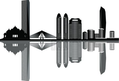 Ilustración de Mumbai ciudad skyline vector ilustración - Imagen libre de derechos