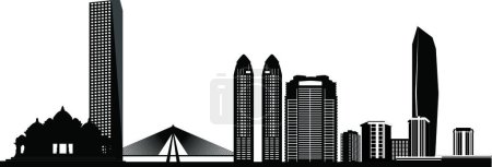 Illustration for Mumbai city skyline vector illustration - Royalty Free Image