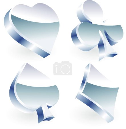Illustration for Card suits, graphic vector illustration - Royalty Free Image