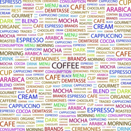 Ilustración de Texto de café, ilustración vectorial gráfica - Imagen libre de derechos